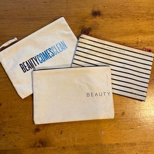 Beautycounter Canvas Pouches